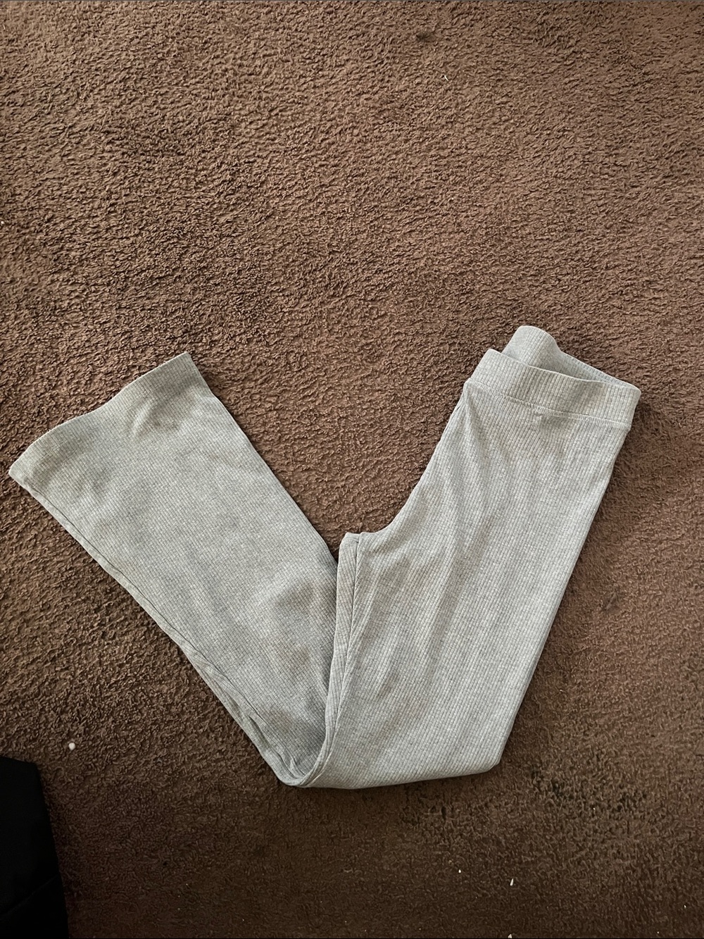 PINK Victoria's Secret Kids Ribbed Leggings - Light Gray